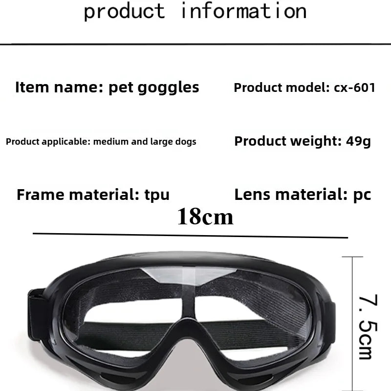 Óculos de sol para cães ajustáveis, óculos de sol anti-uv, proteção para os olhos, preto, amplamente utilizado, suprimentos para cães de estimação