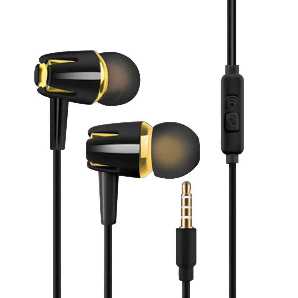 Universal Wired Headset for XiaomiHuawei Mobile Phone 3.5mm Wiredcontrol tuning Call Listening to Music in-ear with Microphone