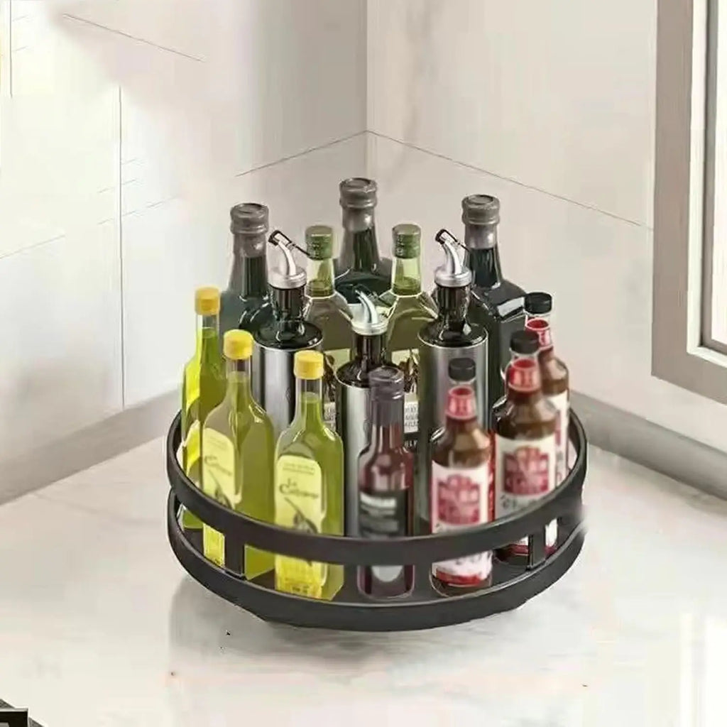 Suporte de Armazenamento de Cozinha Rotativo 360 Graus, Organizador Multifuncional de Temperos para Bancada, Suporte para Condimentos, Óleo, Molho e Temperos