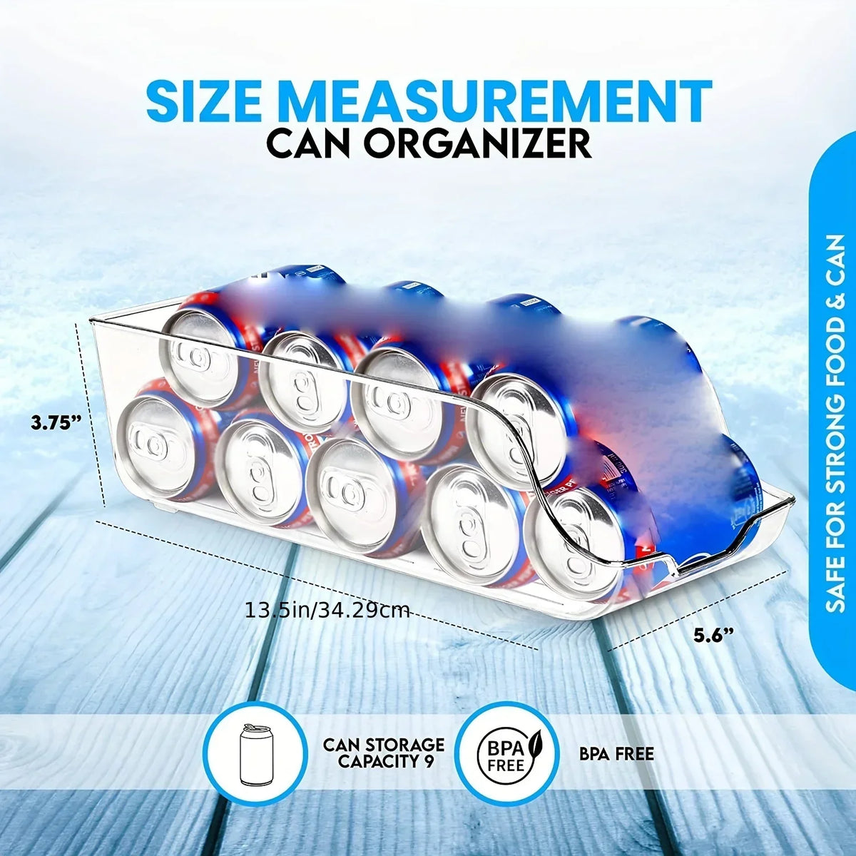 Organizador de geladeira, latas de refrigerante, dispensador de latas, dispensador de rolamento automático, organizador de geladeira, despensa