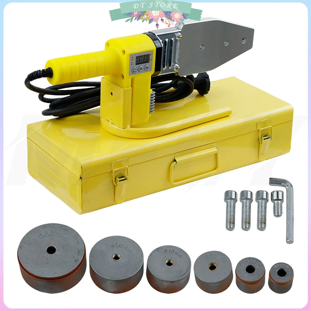Tubo de solda, tubo de PVC ferro de solda, plástico soldagem aquecimento, Hot Melting Tool, PB, PP, PE, PPR, 600W-1000W