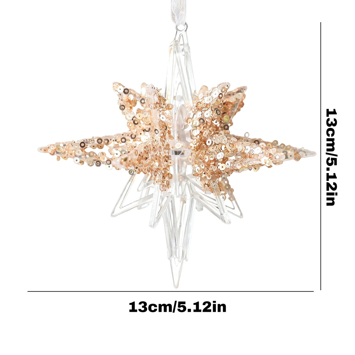 Decoração de árvore de natal decorações de cristal pendurado floco de neve sincelo decoração de cristal transparente decoração de festa de natal