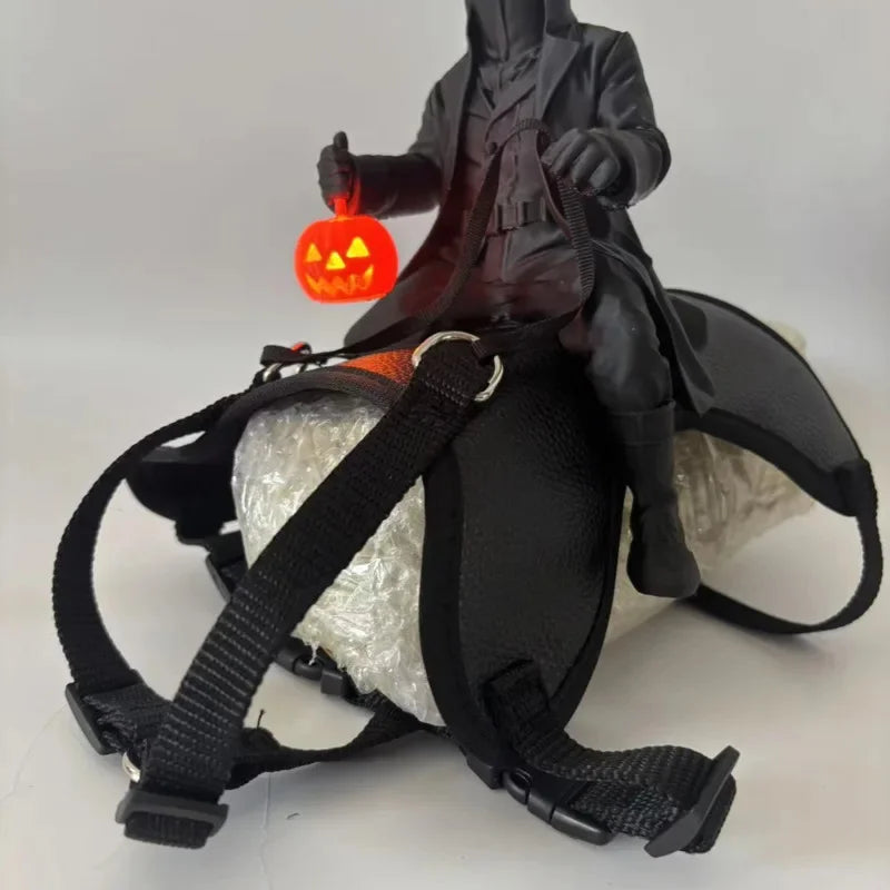 Fantasia de Halloween Cavaleiro Sem Cabeça para Animais de Estimação, Roupa para Gatos e Cães Pequenos, Capa de Boneca de Abóbora, Roupas de Cosplay para Festas, Decoração de Feriados