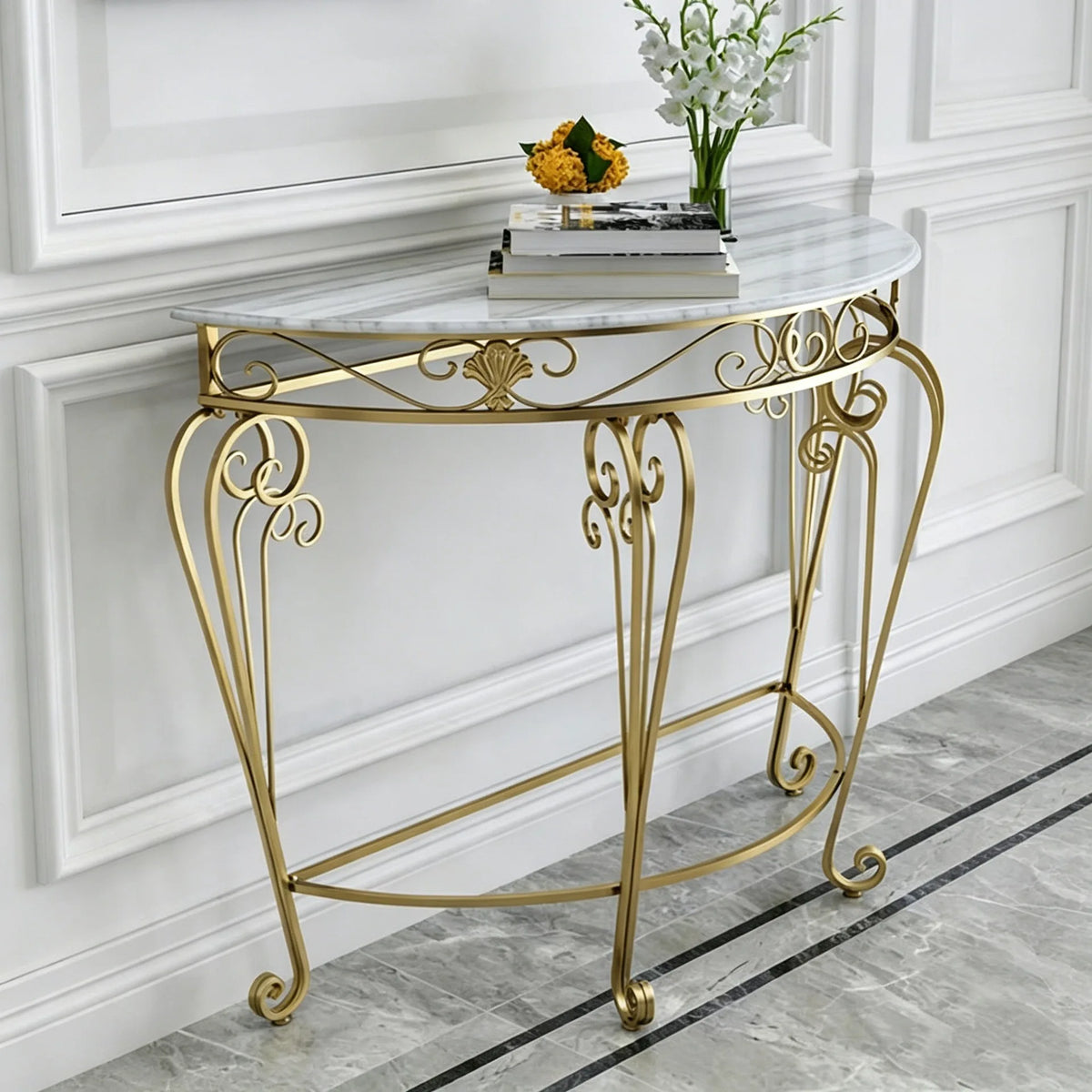 Mesas de consola nórdicas de ferro forjado, mesa de consola para corredor, mesa de entrada, móveis para sala de estar, decoração de corredor
