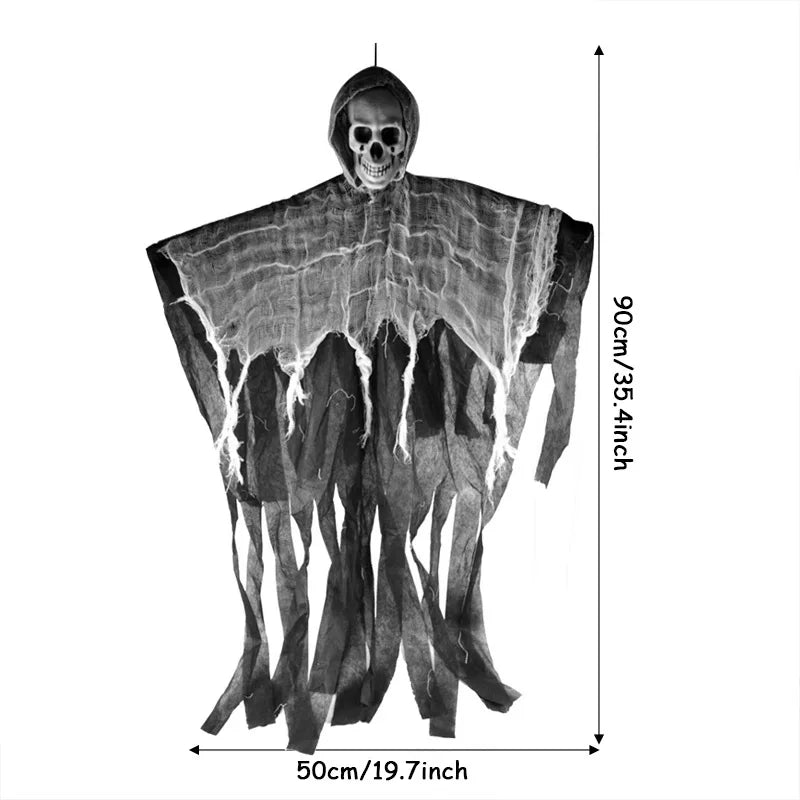 1pc 90cm decoração de halloween esqueleto fantasmas pendurado decoração decorações para ao ar livre indoor festa barra assustador adereços cemitério decoração - Kasa & Pet