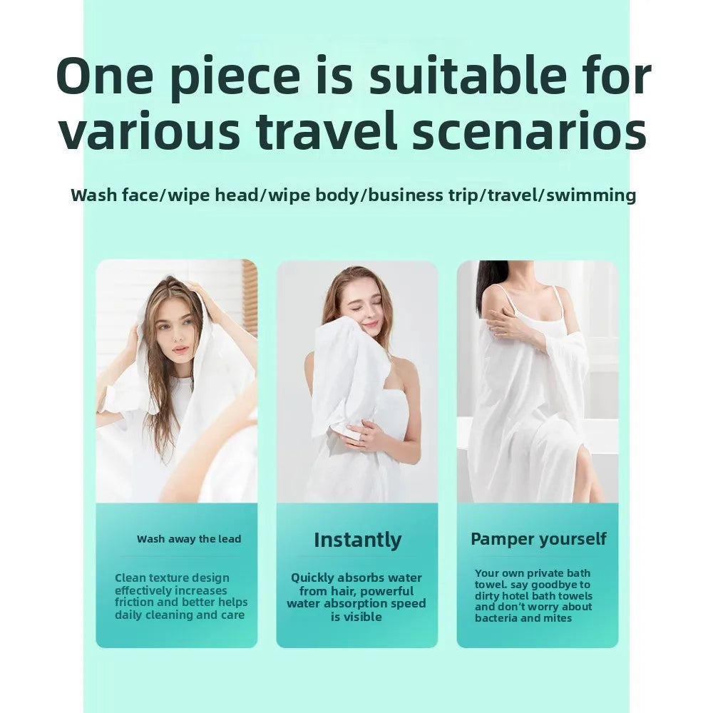 Toalha de Banho Descartável, Toalha Comprimida Espessa, Toalha Portátil para Viagem, Toalha de Banho Descartável para Hotel e Beleza