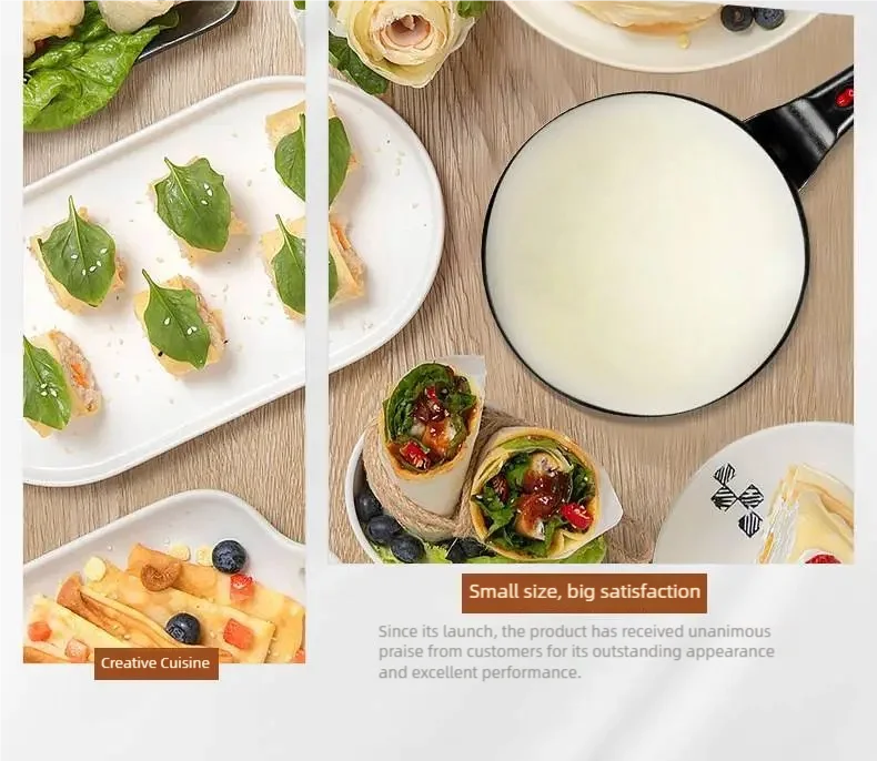 Máquina de waffle elétrica TINSOL, máquina de fazer bolos, máquina de assar pizza para o café da manhã, chapa para panquecas, frigideira antiaderente, frigideira para rolinhos primavera.