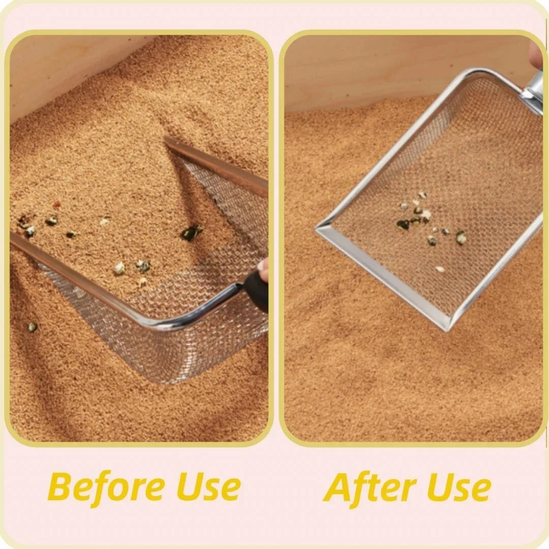 Colher de lixo de aço inoxidável resistente à ferrugem, fácil limpeza, alça ergonômica, fácil de limpar, ideal para remoção rápida de resíduos