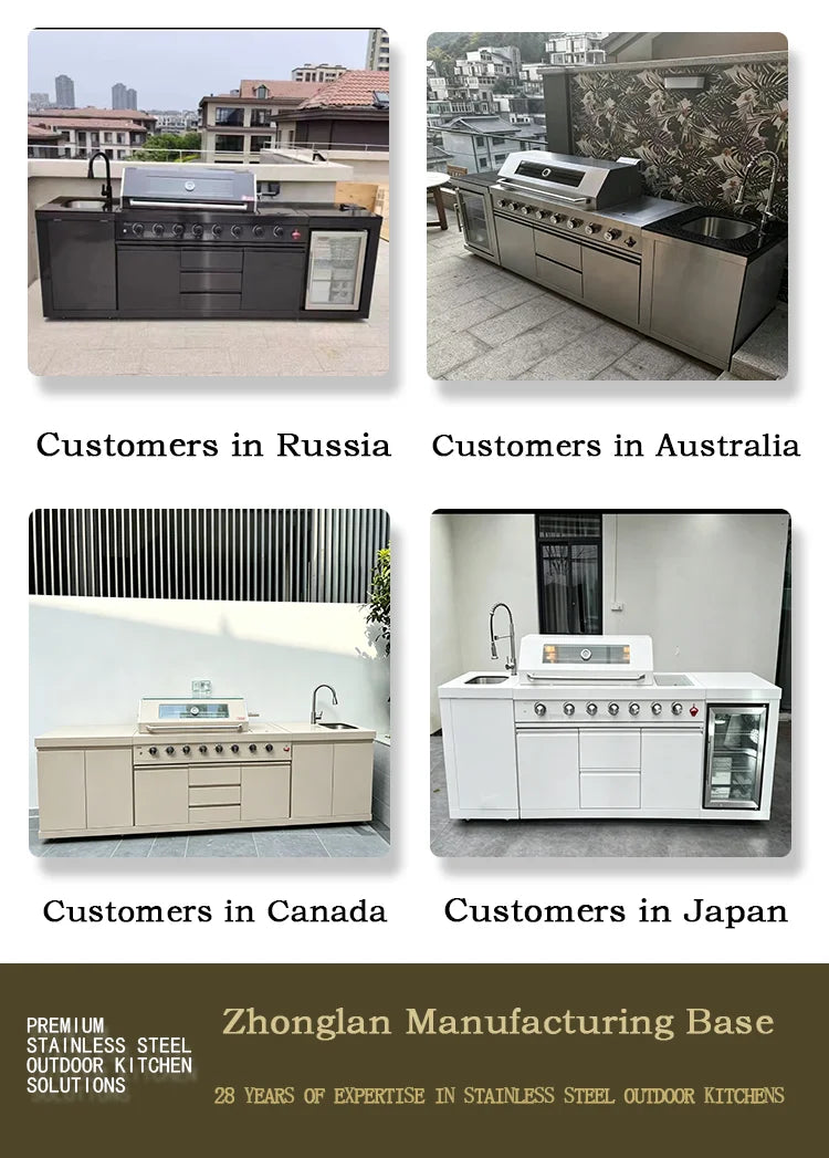 Cozinhas Completas: Oferecemos Cozinhas Externas Completas, Conjuntos de Armários Duráveis com Ilhas e Carrinhos de Cozinha, Conjunto de Utensílios de Cozinha