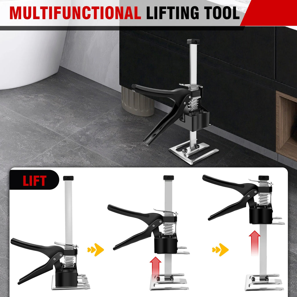 Gato de braço para economia de trabalho, conjunto leve de ferramentas de levantamento manual com altura ajustável, altura ajustável de 0-17 cm, peso máximo de 170 kg