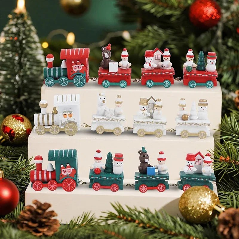 Decorações de Natal: Trem, Enfeites para Árvore de Natal, Decoração para Festas e Casa, Ano Novo 2026, Presente de Natal, Adereços para Vitrine