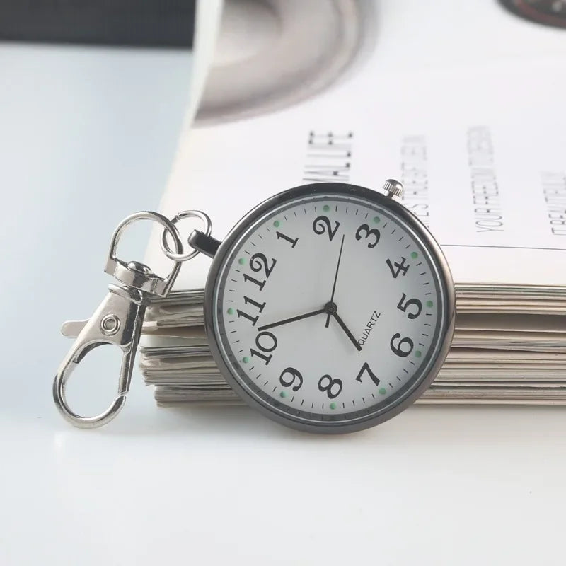 Pocket Watches Nurse Pocket Watch with Keyring Doctors Student Exam Quartz Watch Medical Vintage Watch Child Gift
