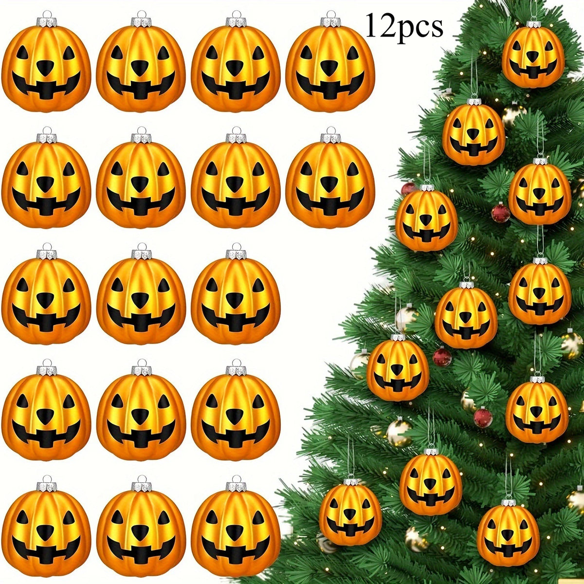 Enfeites Suspensos de Halloween: Fantasminha Branco Fofo e Abóbora Laranja, Decorações Mini de Plástico para Árvore de Halloween, Decoração de Festa