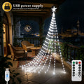 Luzes de Natal 203LED/282LED com 8 Modos, Luzes de Fada à Prova d'Água USB para Decorações de Interiores, Exteriores, Jardins, Casamentos e Festas