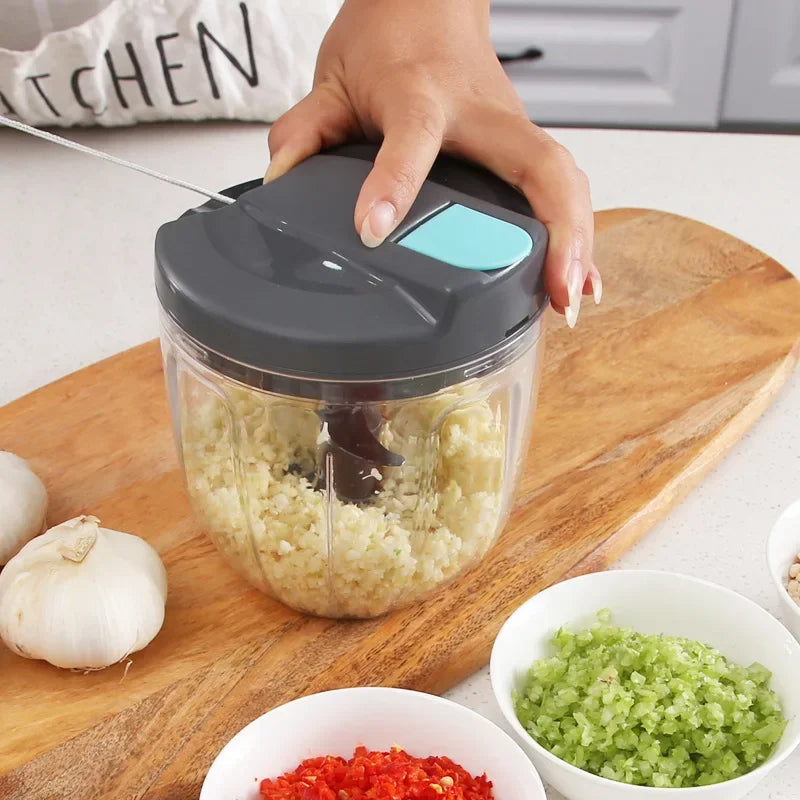 Moedor De Carne Manual Chopper De Alho, Cortador De Legumes, Triturador De Legumes, Gadgets De Cozinha, 500 ml, 900ml