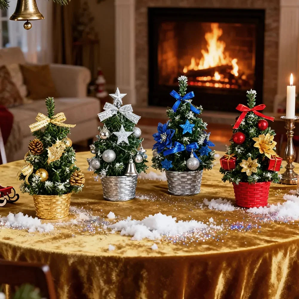 Árvore de Natal LED de 20/30/40cm para Decoração de Casa, Quarto e Festas, Árvore de Natal Artificial, Presente de Ano Novo para Crianças DIY ﻿