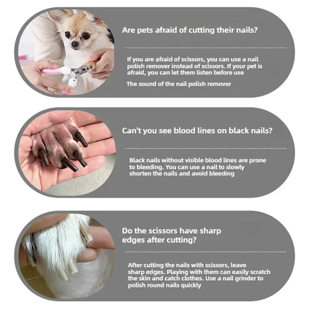 Cão aparador de unhas elétrico moedor de unhas filhote de cachorro gato cortador de unhas profissional pet grooming gadget diamante bit cabeça substituição
