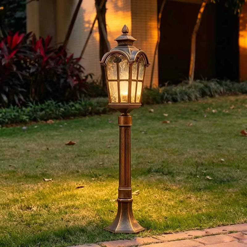 Luzes de LED para Jardim ao Ar Livre, Estilo Vintage Europeu, Impermeáveis IP54, 80CM, Lâmpadas Pretas E27 para Iluminação de Paisagismo em Jardins e Quintais AC85-265V