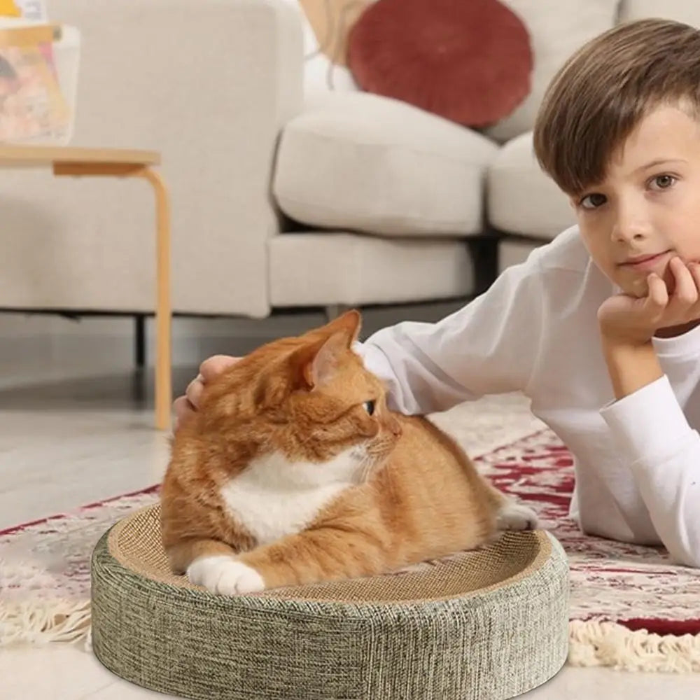 2 em 1 gato arranhando placa proteger móveis moagem garra brinquedos oval sisal tecelagem resistente ao desgaste ninho de gato acessórios para gatos