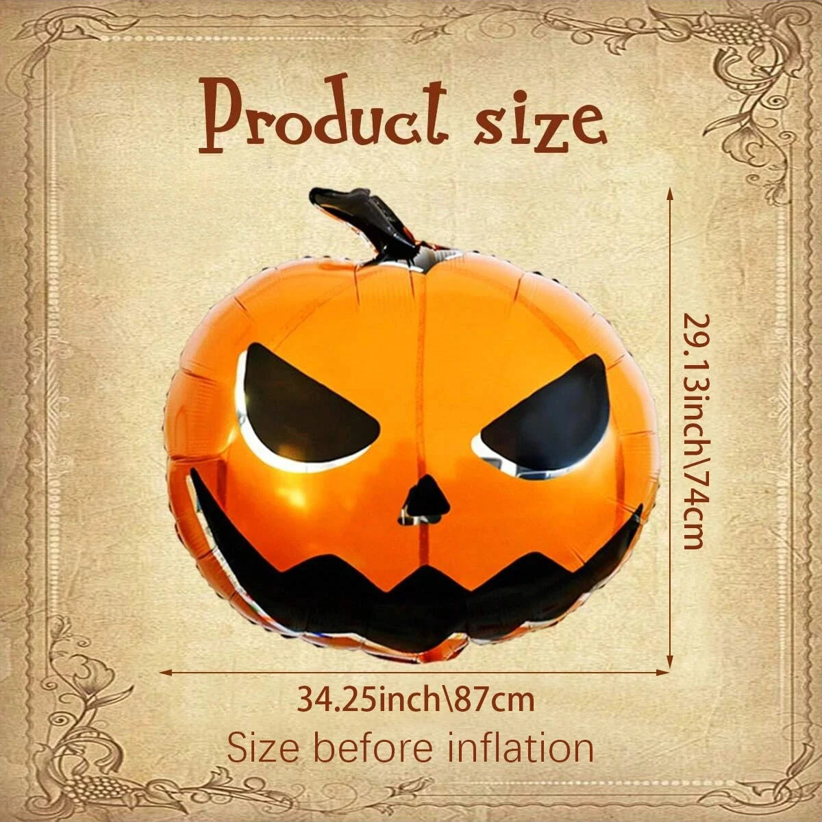 Balão de Halloween em Forma de Abóbora Gigante Jack O Lantern, Decoração de Festa para Crianças e Adultos, Casa Assombrada, Trick Or Treat, Eventos de Outono
