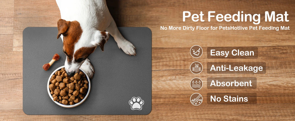 Tapete Absorvente para Alimentação de Animais de Estimação, Tapete para Cães e Gatos para Comida e Água, Fácil de Limpar, Tapetes para Animais de Estimação de Secagem Rápida para Bebedores Desordenados