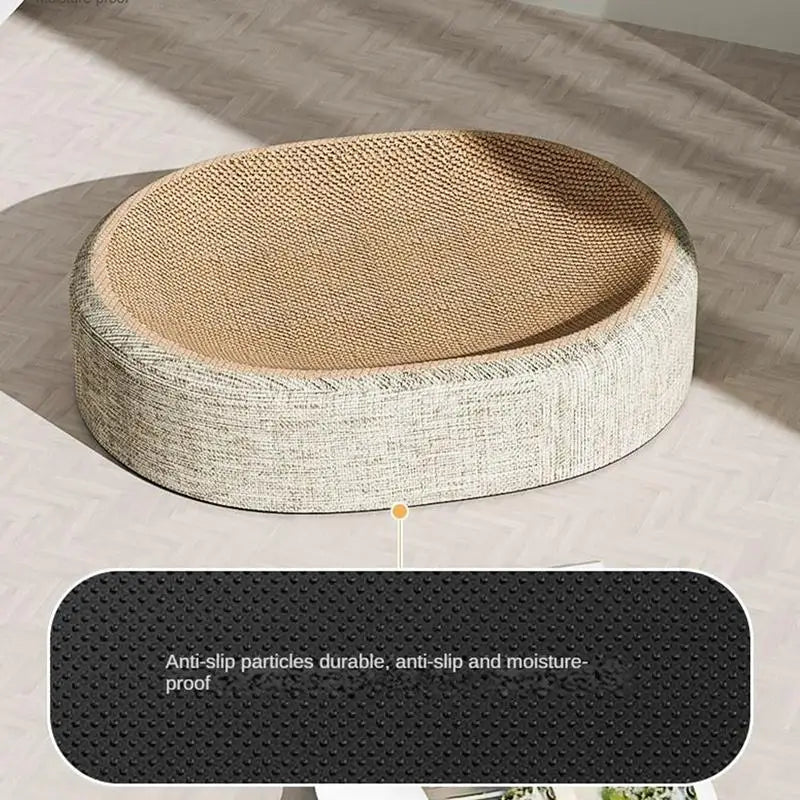 2 em 1 gato arranhando placa proteger móveis moagem garra brinquedos oval sisal tecelagem resistente ao desgaste ninho de gato acessórios para gatos