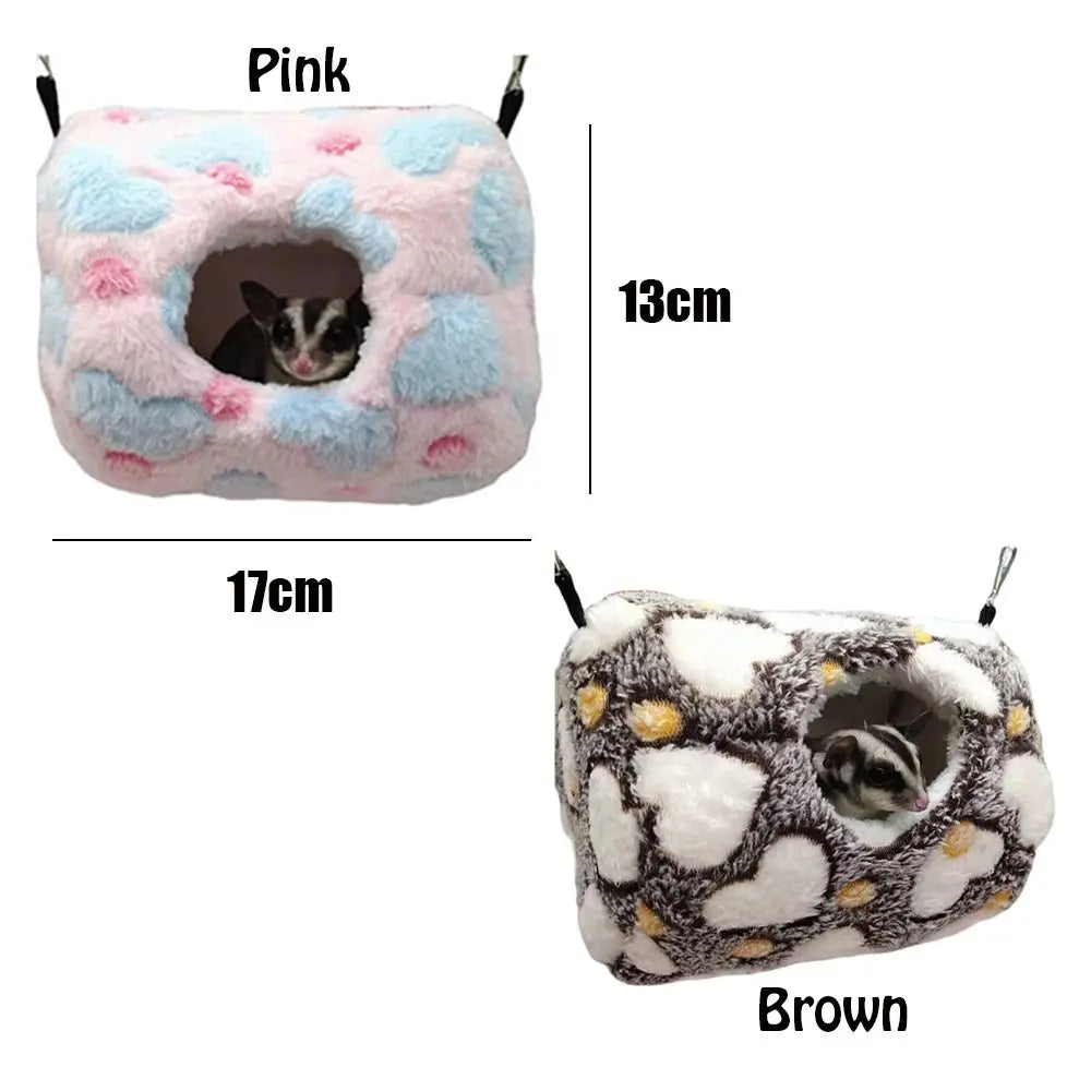 Pelúcia Pendurado Ninho De Pássaro, Camas De Esquilo, Gaiola De Hamster, Pet Hammock, Pet Sleeping Bag, Pet Shop