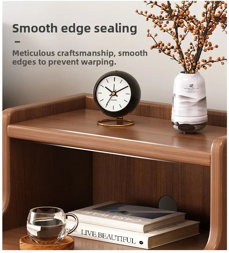 Mesa de Cabeceira Multifuncional para Casa, Armário Estreito de Armazenamento para Quarto Pequeno, Armário de Cabeceira