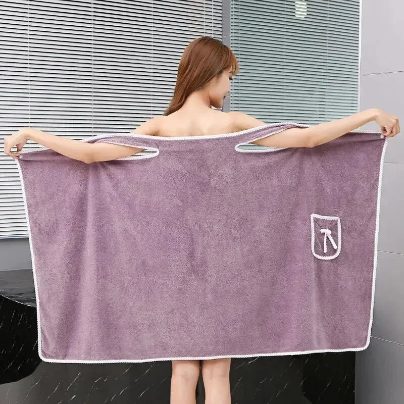 Toalhas de Banho Femininas Vestíveis para Meninas 90*130cm, Secagem Rápida, para Praia, Spa, Roupão de Banho, Roupa de Banho, Toalha para Chuveiro e Academia