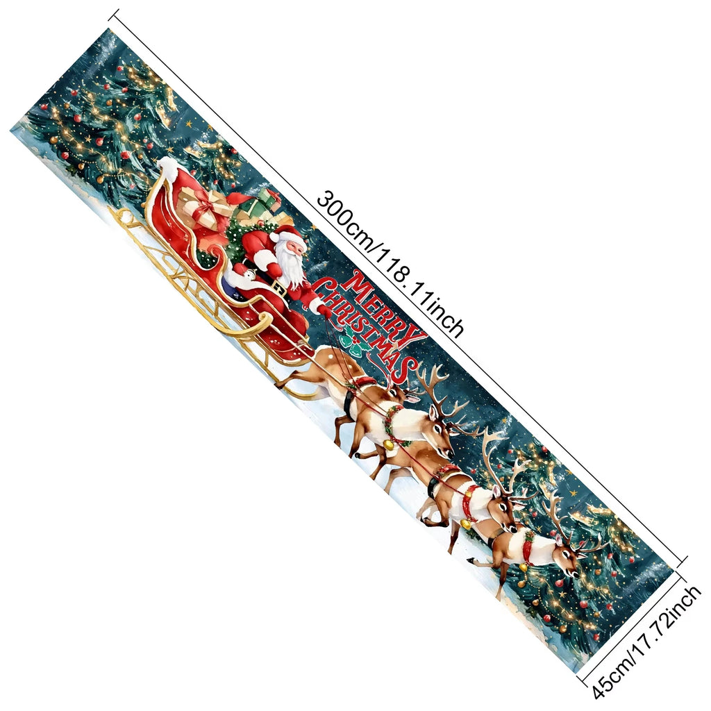Banner de Feliz Natal Decoração de Festa de Natal Lembrancinha para Crianças Banner do Papai Noel 2025 Presente de Natal 2026