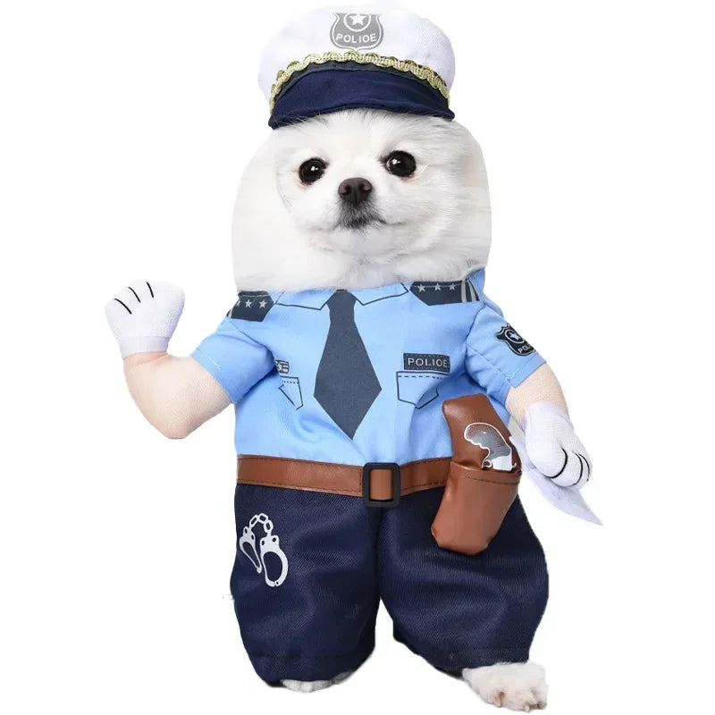 Halloween roupas para cães de estimação transformados vestuário para animais de estimação e peruca para festa de férias suprimentos para animais de estimação engraçado boneca sangrenta com faca traje do cão