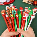 12 canetas neutras com tema de Natal, papelaria de escritório e estudo, bons presentes para estudantes, diversos estilos, decorações DIY de férias