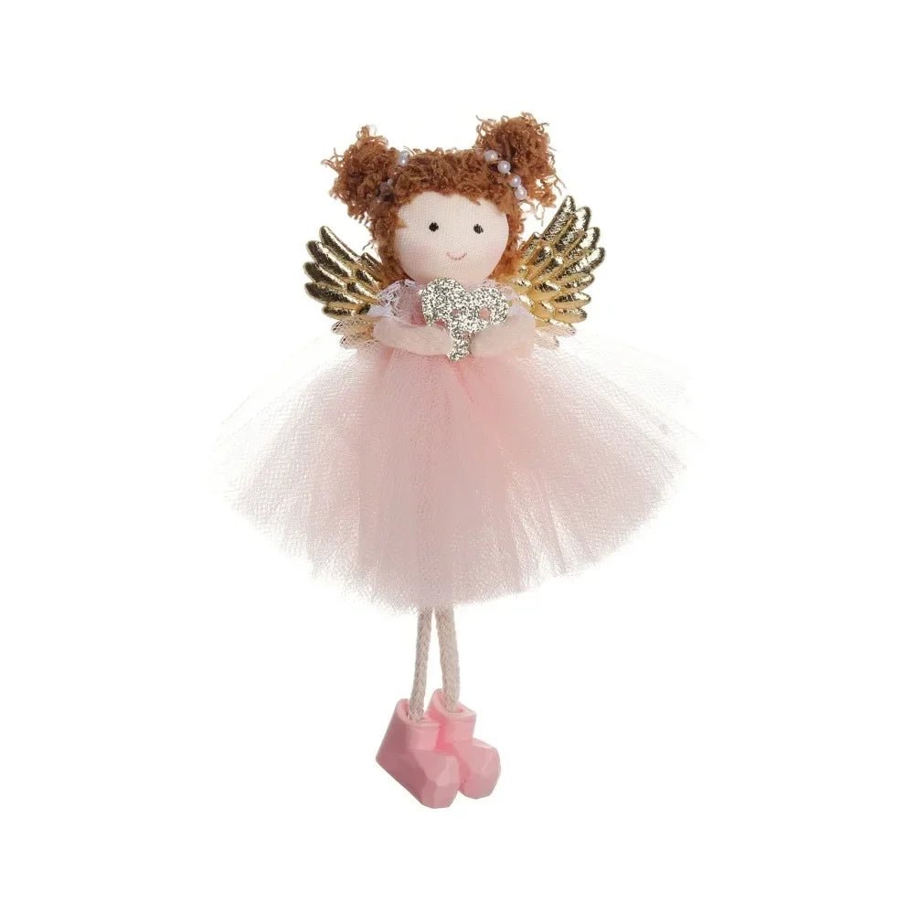 Natal Pendurado Malha Sequin Saia, Anjo Xmas Árvore Pingente Enfeites, Decoração de Casa, Noel, Presentes, 2022