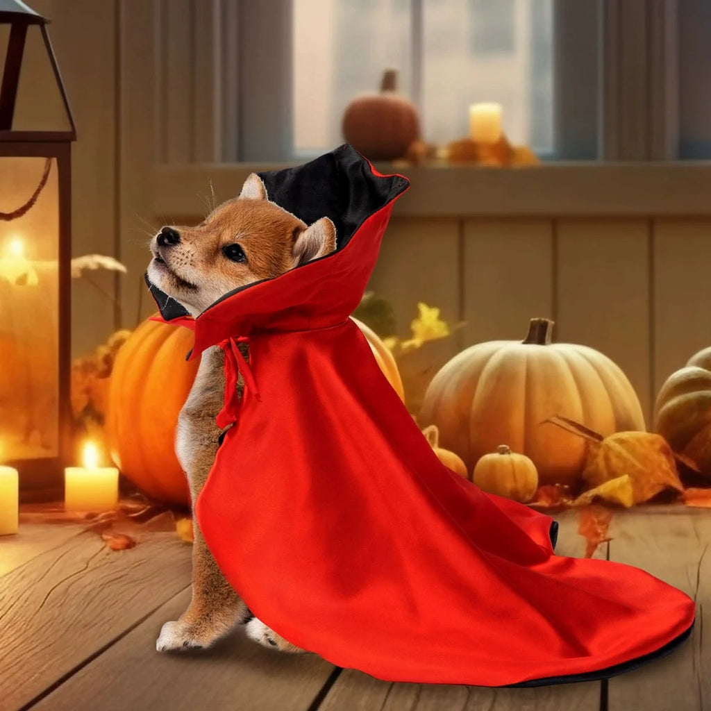 Fantasias de Halloween para Cães, Capa de Vampiro, Fantasia de Cosplay para Gatos de Estimação, Roupas Engraçadas, Manto para Cães para Festa de Halloween