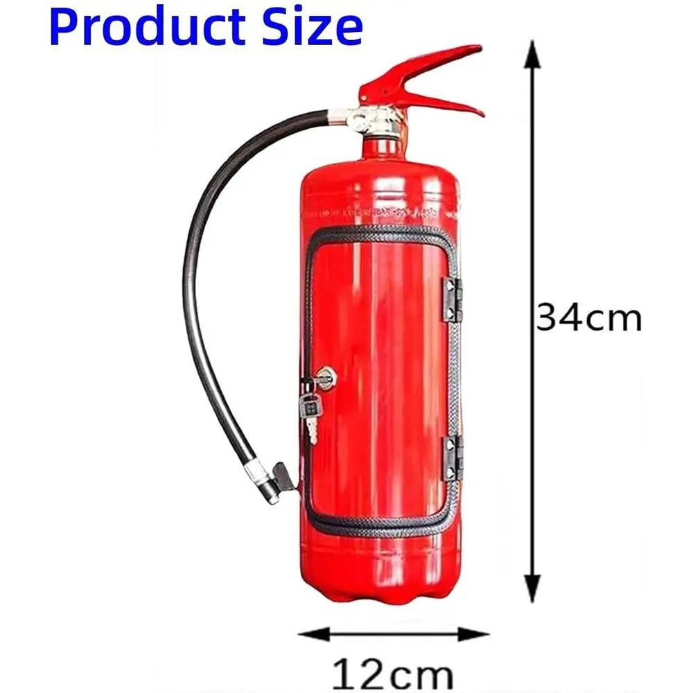 Novo armário de licor portátil metal vermelho/preto suporte garrafa extintor sistema armazenamento barra