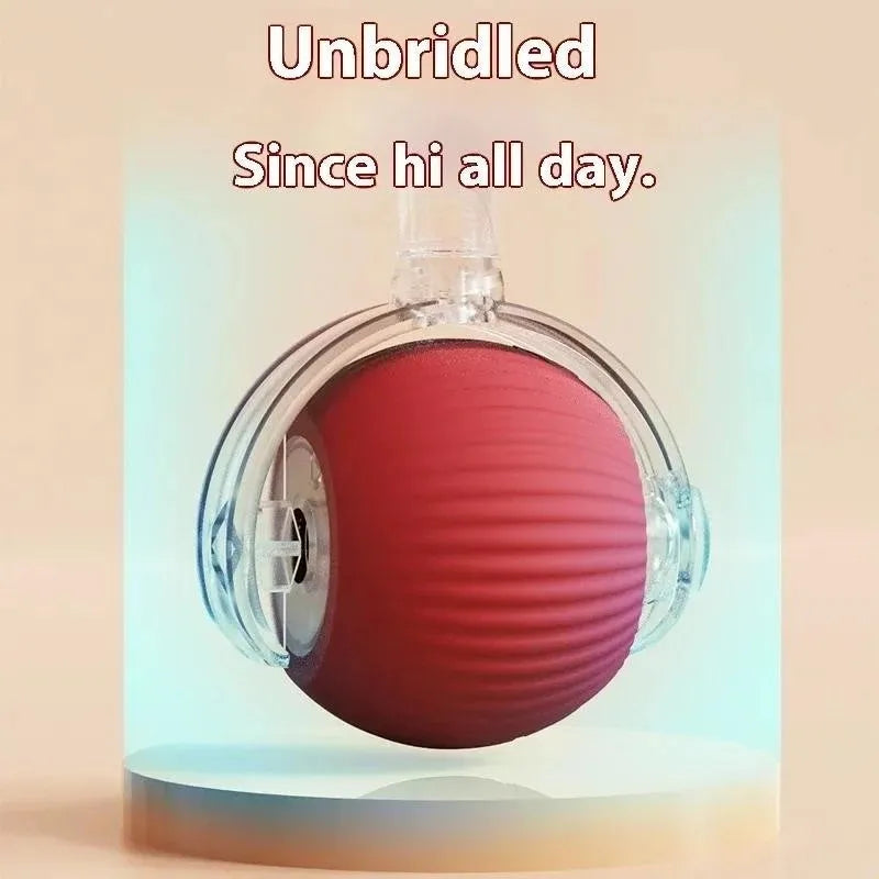 Automatic Toy for Cats Interactive Ball with Motion Sensor and Fake Tail Safe Design That Doesn't Hurt