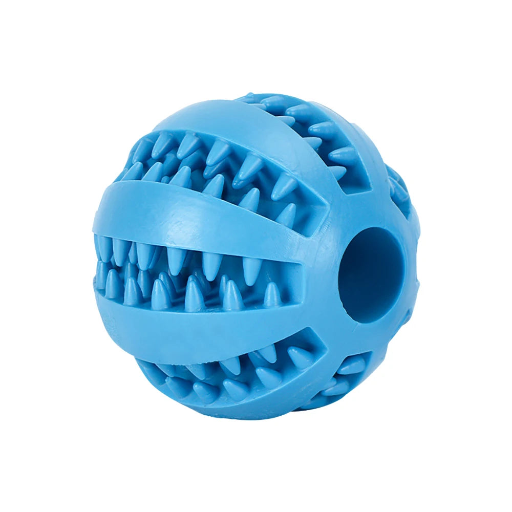 Bola de borracha interativa para pet, Mastigar brinquedo para cães pequenos, Limpeza dos dentes, Acessórios para cachorros