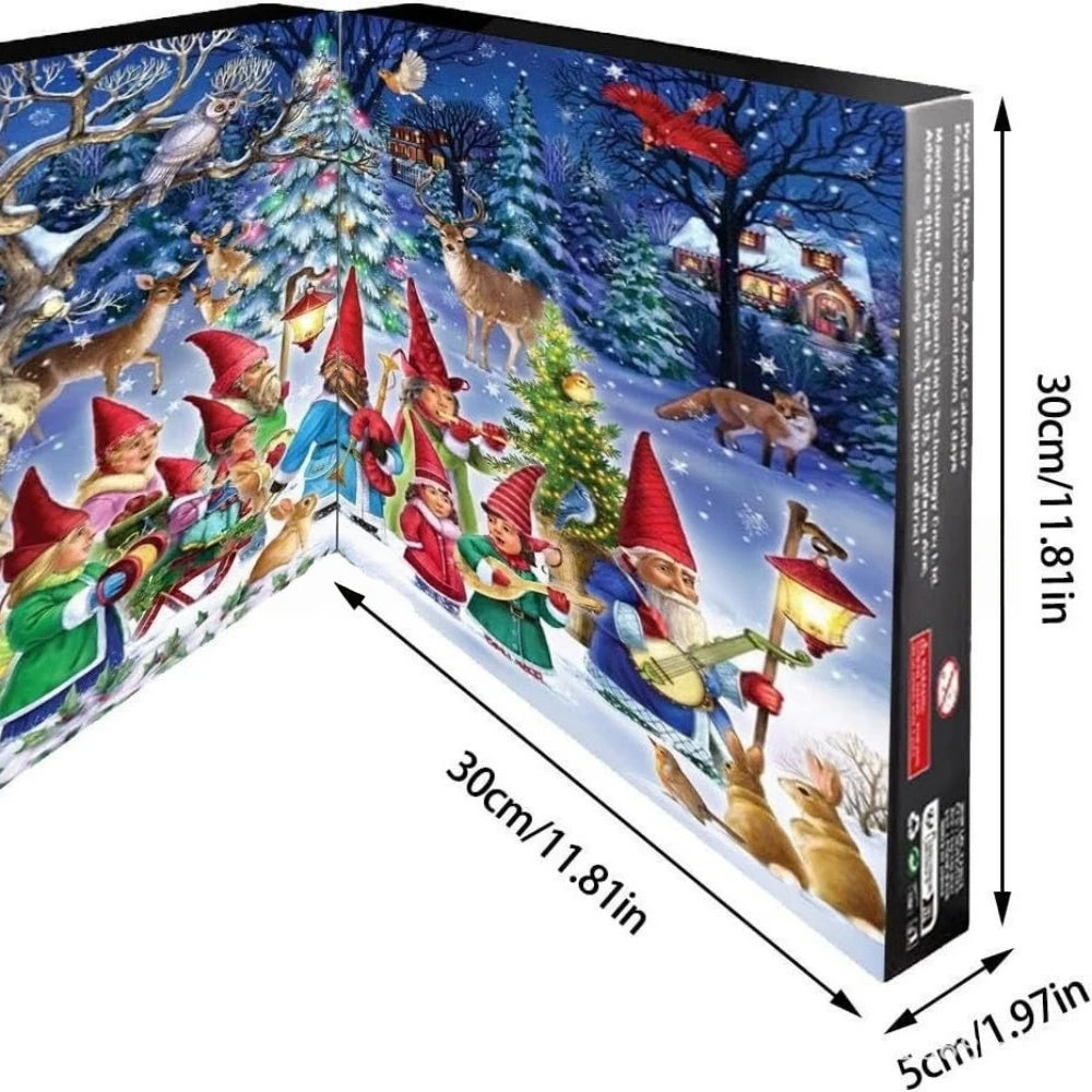 Calendário do Advento de Contagem Regressiva para o Natal de 24 Dias, Conjunto de 24 Peças de Ornamentos em Resina, Decorações de Mesa de Natal para Festas de Fim de Ano