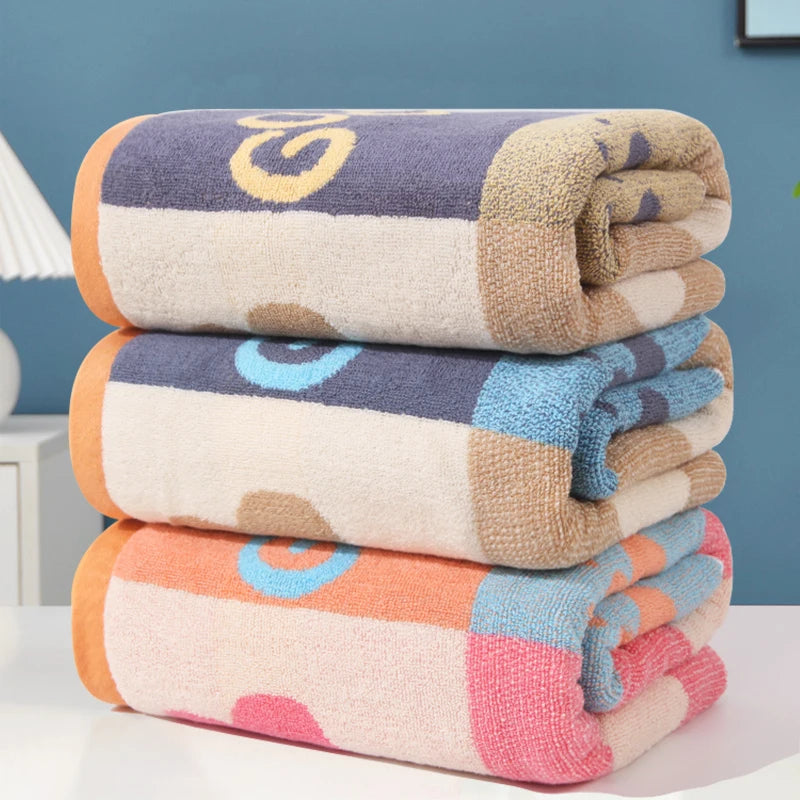 Toalha de banho grossa 100% algodão feita de algodão puro, macia e absorvente, adequada para uso doméstico masculino e feminino, 70*140