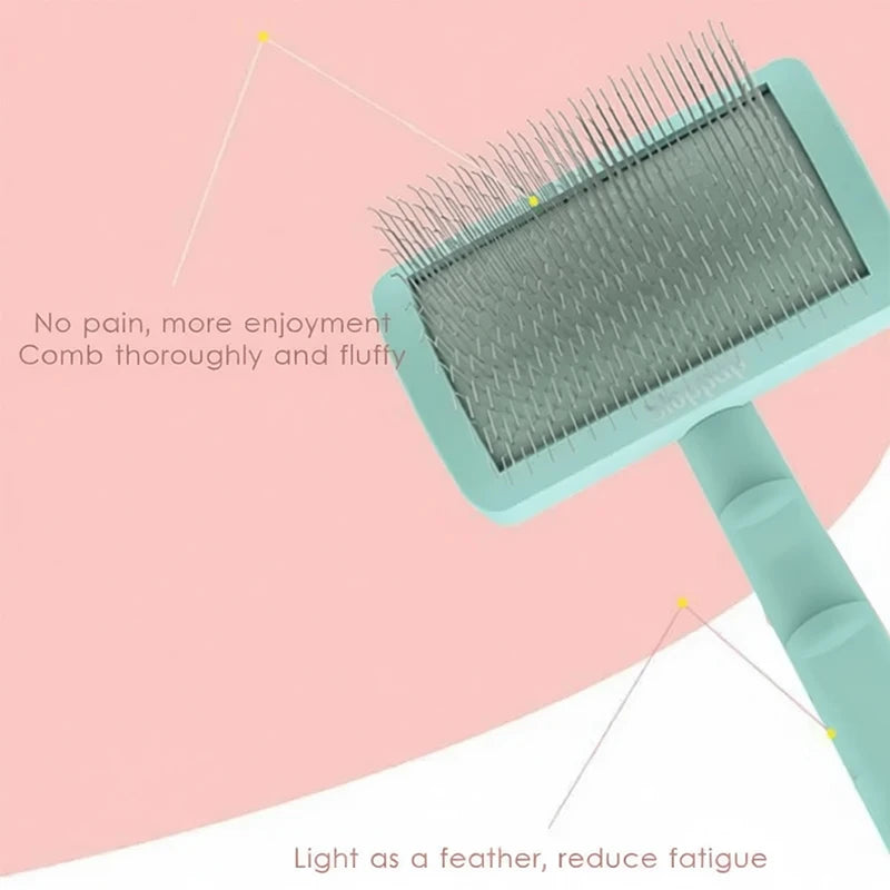 Cão aliciamento pente derramar cabelo remover agulha escova slicker massagem nó aberto pente ferramenta de cabelo grande cão suprimentos para animais de estimação acessórios