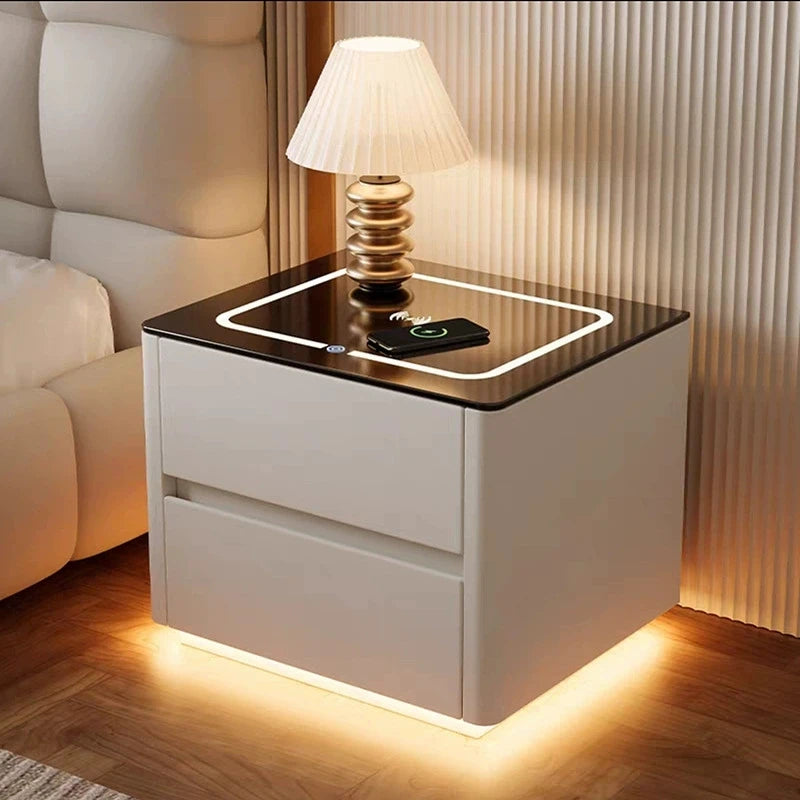 Mesa de Cabeceira Inteligente com Armazenamento para Quarto - Móveis para Casa