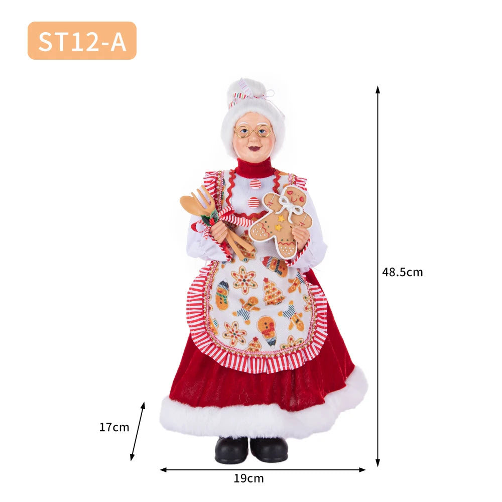 40cm natal anjo boneca estatueta brinquedo colher de árvore ornamentos em pé aniversário natal decorações navidad decoração para casa novedades