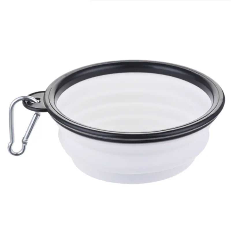 Tigela de comida para animais de estimação portátil tpr durável para gatos e cães silicone dobrável viagem ao ar livre tigela de comida de água para animais de estimação