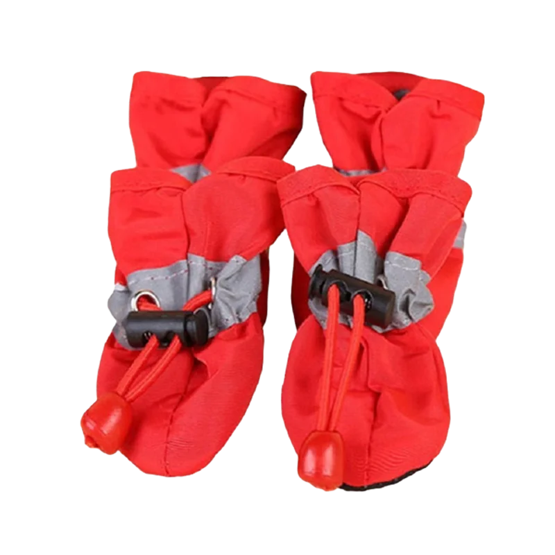 Conjunto de 4 Sapatos Impermeáveis para Cães, Botas de Chuva Antiderrapantes com Sola Macia, Sapatos para Gatos, Botas para Filhotes, Acessório para Patas