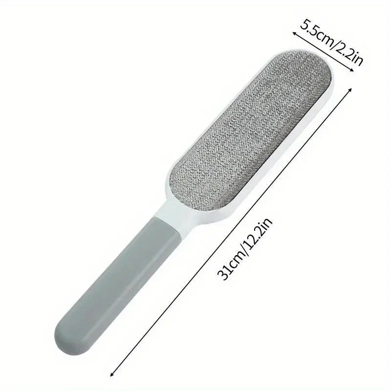 Removedor de pêlos de animais de estimação de dupla face, escova de fiapos pegajosa eletrostática manual, para gato, roupas, sofá, móveis, limpeza de carpetes