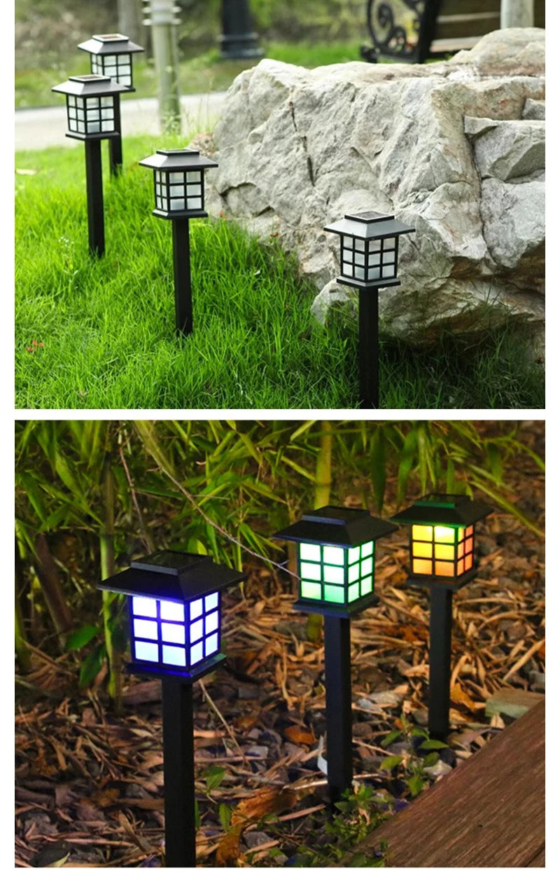 LED Solar Lawn Light para exterior, impermeável Path Light, Jardim e Estrada, Decoração de Pátio, Luminárias de Paisagem, IP65
