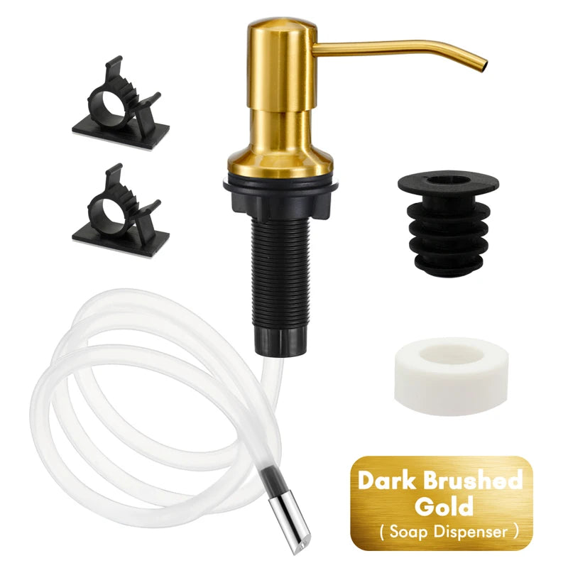 Dispensador De Sabonete Líquido De Aço Inoxidável, Kit De Tubo De Extensão, Bombas De Imprensa De Mão, Banheiro, Loção, Detergente, Pia De Cozinha