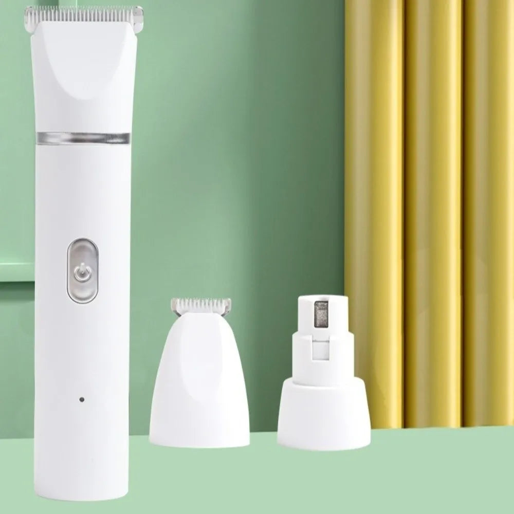 Máquina de Cortar Pelos de Animais Recarregável, Baixo Ruído, Cortador Elétrico Multifuncional, Cortador de Pelos Sem Fio Recarregável por USB