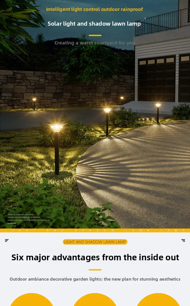 Luz Solar para Jardim, Iluminação Paisagística, Lâmpada Decorativa à Prova d'Água para Caminhos e Quintais