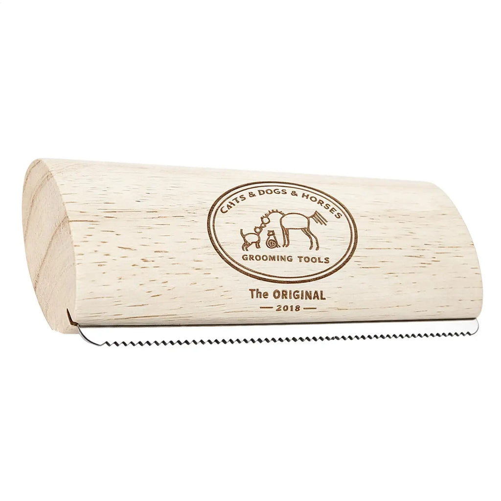 Escova para Remoção de Pelos de Animais de Estimação, Escova de Desembaraço e Tosa com Dentes de Metal e Cabo de Madeira, Produtos de Beleza para Gatos, Escova para Remoção de Pelos de Cavalos, Escova para Cães